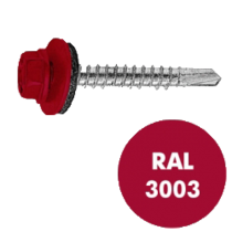 Саморез по кровле - 5.5х25 RAL 3003 рубиново-красный (50 шт)