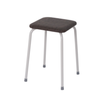 Табурет квадратный Пенек легкий 184 с ЛДСП, серый, цвет сиденья коричневый (v.000 с ЛДСП)