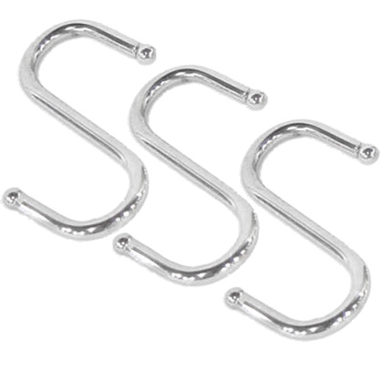 Комплект больших крючков для рейлинга, хром, 3 шт