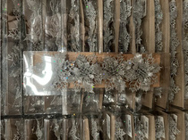 Набор цветов новогодних Silver, 9см, 5шт, арт. ZY-21039