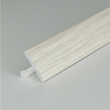 Порог алюм Т-обр 13мм/1,8м ясень серый, DOMOLETTI