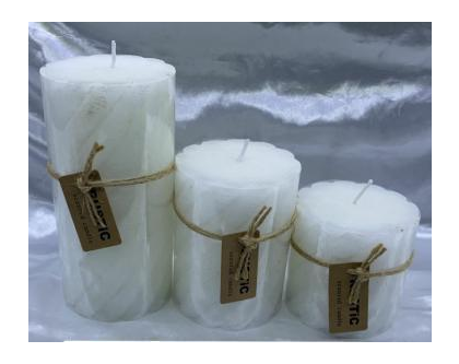 Свеча столбик Spiral Art&Home 10х7,5см, белый, арт. MULW7510Z-B