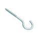 Шуруп-крючок полукругл 6,0x80 белый цинк 1 шт
