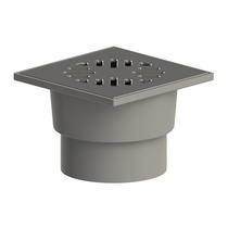 Трап пластик. нерж. решетка прямой 15 х 15 см (диам. 110 мм), MP-У