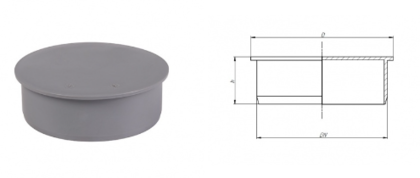 Заглушка HTMw, цвет: белый ф50мм OSTENDORF (559820)