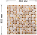 Панель ПВХ самоклеящаяся Grace мозаика Сахара 482х482 мм