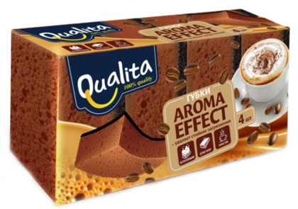 Губки кухонные QUALITA AROMA EFFECT, 4шт