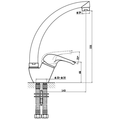 Смеситель для кухни Gross Aqua Basic 3205257C-A02