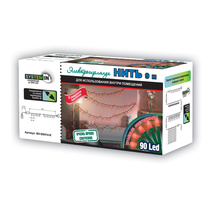 Электрогирлянда Нить 9 м, 90 красных матовых светодиодов, арт. BH-SI0414-R