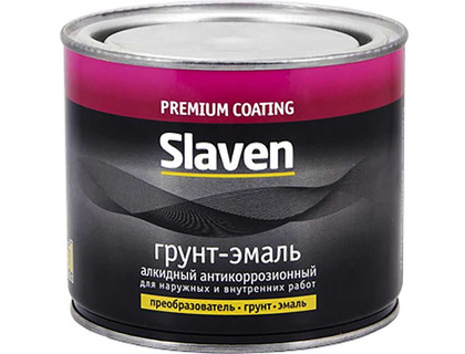 Эмаль Slaven По ржавчине (500г, красно-коричневый)