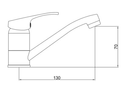 Смеситель для кухни GROSS AQUA 3210258С -15 кор. Излив G0109 Base