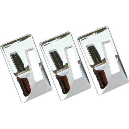 Крючки пластик на липкой ленте 5 см, хром 3 шт. в уп.,  FORA KLE-SG002