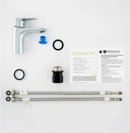 Смеситель для умывальника GROSS AQUA 6241297С Evo