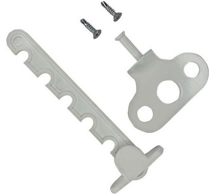 Ограничитель оконный д/ПВХ белый (5-и позиционный) арт У1-56602.Б Левша