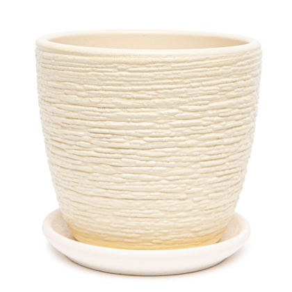 Горшок бетон.Флер 9см шампань крокус , 8,7х9,4х9,4