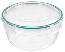 Контейнер для продуктов герметичный круглый 0,86л с замками (бесцветный)