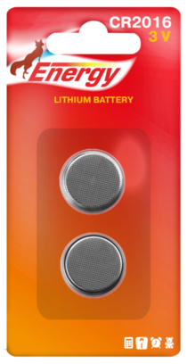 Батарейка литиевая (дисковая) CR2016 Energy-CR2016-2B
