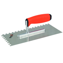 Гладилка нерж. зубч. 280х130мм Z6мм MOTIVE ручка SOFT арт.040 752  Inter-S