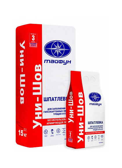 Шпатлевка гипсовая Тайфун Мастер Уни-Шов, 15кг