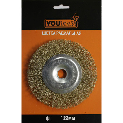 Щетка радиал. провол. ф200 х22мм (д/УШМ,волн.пров) J-9004 YOURTOOLS