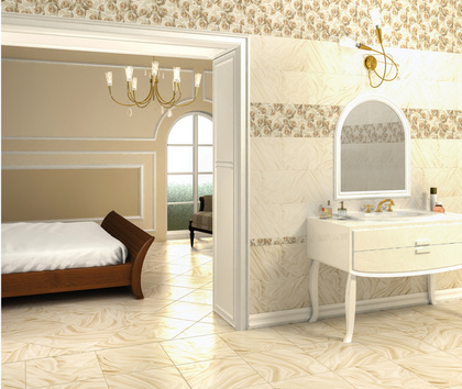 Плитка Камелия пол беж 418x418, ОАО Березастройматериалы