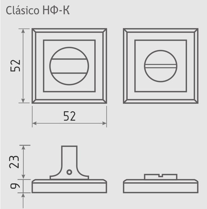 Накладка под фиксатор NORA-M НФ-К хром