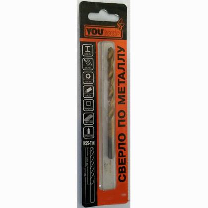 Сверло YOURTOOLS HSS-TiN 3,8х43х75мм 3 шт