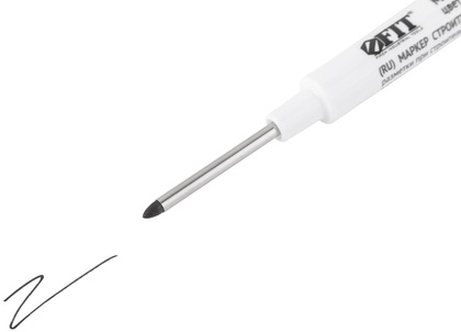 Маркер строительный перманентный FIT IT удлиненное перо, черный