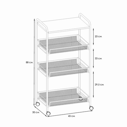 Этажерка Ладья 34 КС, (белый)