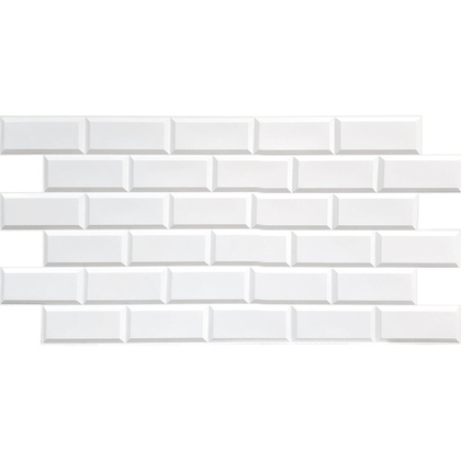 ПВХ-панель Блок белый 966х484мм