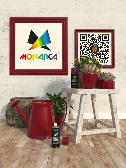 Краска акриловая Monarca RAL 3011 Коричнево-Красный 520мл
