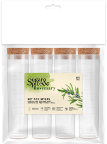 Набор для специй Sugar&Spice Rosemary 4 шт. с пробковыми крышками,арт.SE105312996