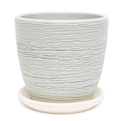 Горшок бетон.Флер 9см серый крокус , 8,7х9,4х9,4