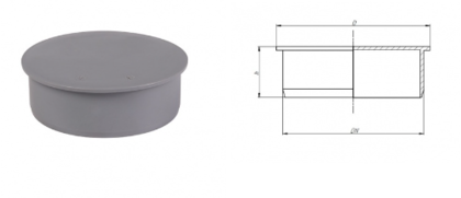 Заглушка HTMw, цвет: белый ф32мм OSTENDORF (559800)
