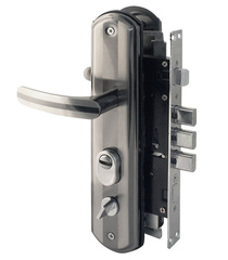 Замок врезной N201-68 П(N200 (96)-68мм) (матовый никель) NORA-M