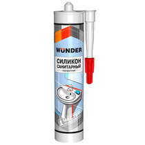 Герметик силиконовый санитарный WUNDER прозрачный 280 мл (Китай)