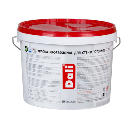 Краска для стен и потолков DALI PROFESSIONAL белая глубомат. 9 л Рогнеда
