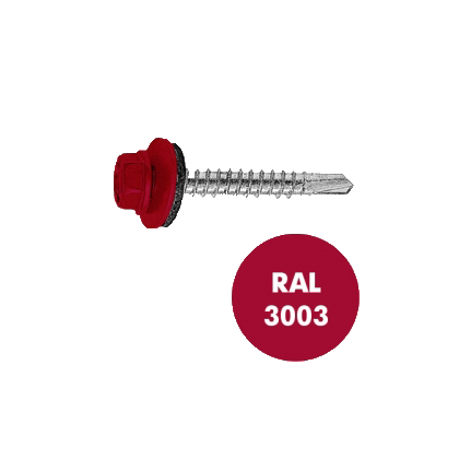 Саморез по кровле - 5.5х25 RAL 3003 рубиново-красный (50 шт)