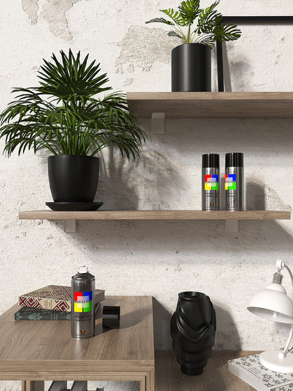 Краска Coralino RAL 9005 (520 мл, черный матовый)