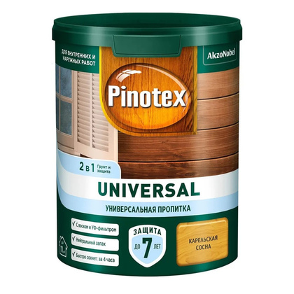 Пропитка-антисептик Pinotex Universal 2 в 1 Карельская сосна 0,9л