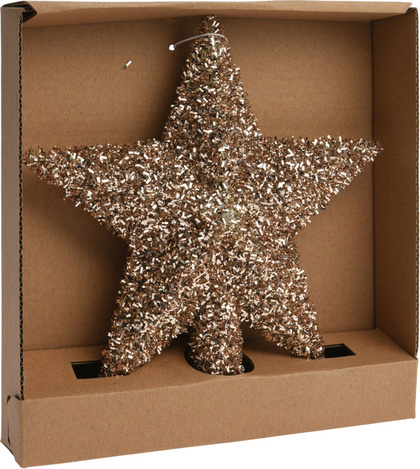 Верхушка ёлочная Champagne star 20см, полипропилен, арт. AWR400900