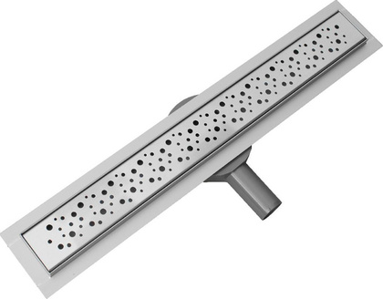 Трап для душа лин. 600х70мм вых. 40/50мм с глян. мет.реш. арт.LTD1260-1-MR