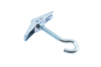 Складной пруж.дюбель с крюком М4 белый цинк 1 шт