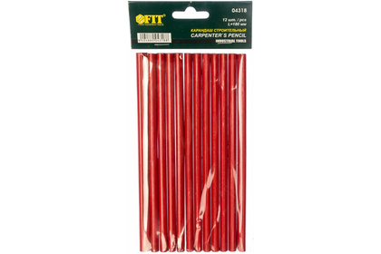 Карандаши строительные FIT IT, 180 мм, 12 шт