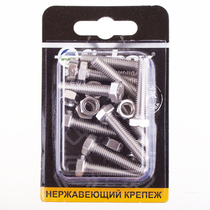 Болт нерж.DIN 933 М 6х30 с гайкой DIN934 10 шт
