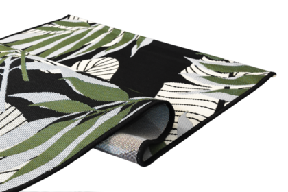 Ковер-циновка Borneo 80х150 см листья чёрный 6956-3-80150