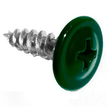 Шуруп по мет. 4,2х16 RAL 6005 зеленый п/шайба острый (20шт) оцинк.
