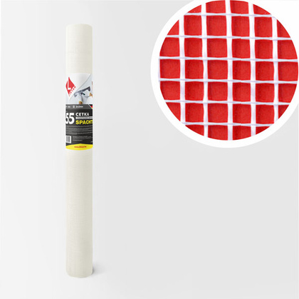 Стеклосетка 55 Lihtar, яч. 2х2мм, 1х10м, (малярная белая)