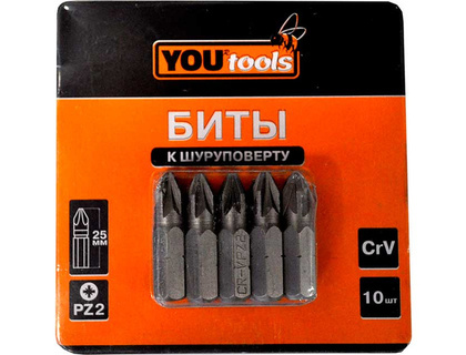 Бита PZ2х 25 мм (к-т 10шт) YOURTOOLS