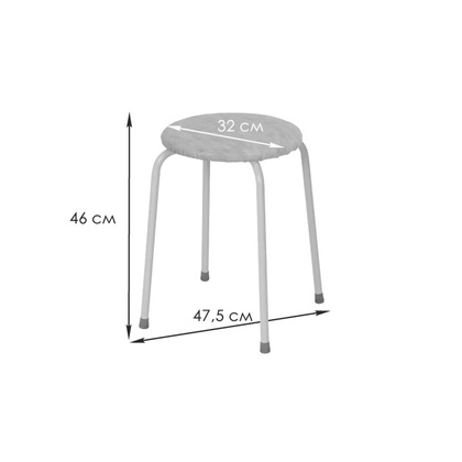Табурет круглый Пенек легкий 180 с ЛДСП, серый, цвет сиденья серый (v.000 с ЛДСП)